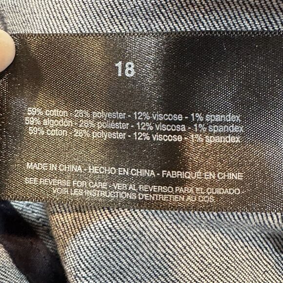 Gloria Vanderbilt X Siriano Collab Denim Blazer Patchwork Jean Jacket Blue Sz 18 - Picture 10 of 12